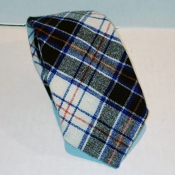 Vintage Alderman Reed Plaid Wool Neck Tie-Designer Collection-Prep-Classic - Picture 1 of 6